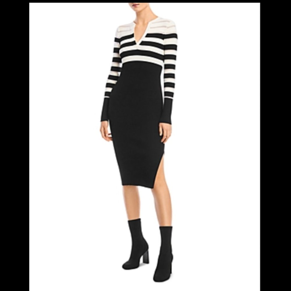 NWOT Bailey 44 Candice Rib-Knit Midi Dress